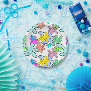 Colour Burst Paper Plate