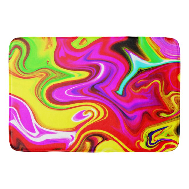 Colour Burst Pattern Bath Mat (Front)