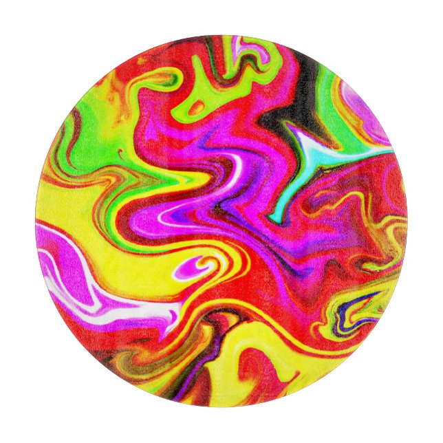 Colour Burst Pattern Cutting Board (Front)