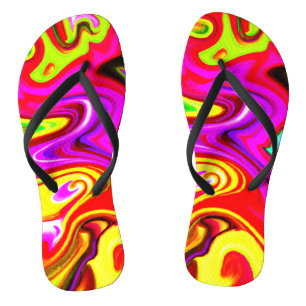 Colour Burst Pattern Thongs