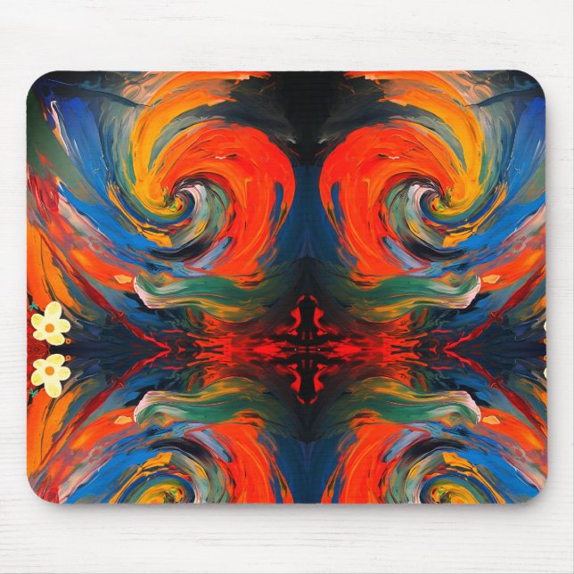 Colour Burst Spiral Mouse Pad (Front)