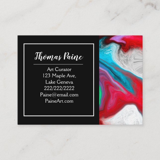 Colour Burst Swirl Business Card (Front)