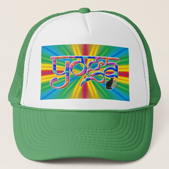 Colour Burst Yoga Trucker Hat (Front)