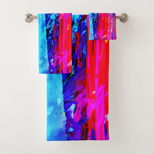 Colour Bursting Pattern Bath Towel Set (Insitu)