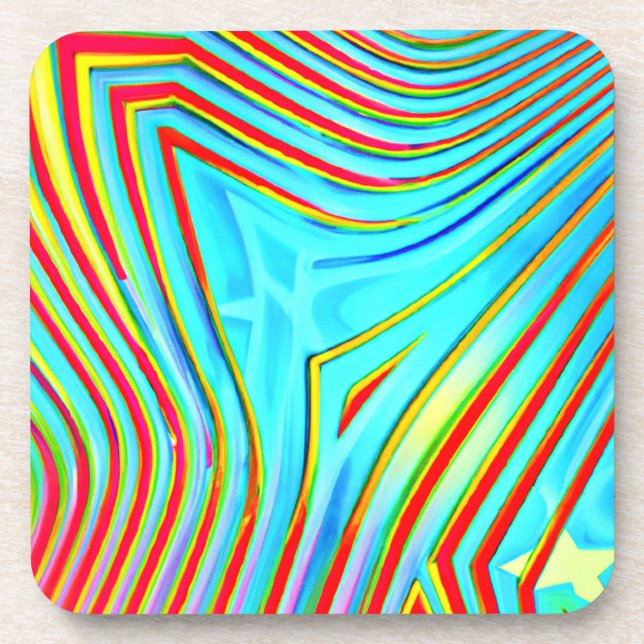 Colour Bursting Pattern Coaster (Front)