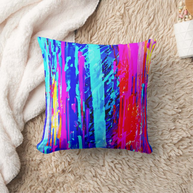Colour Bursting Pattern Cushion (Blanket)