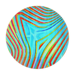 Colour Bursting Pattern Cutting Board