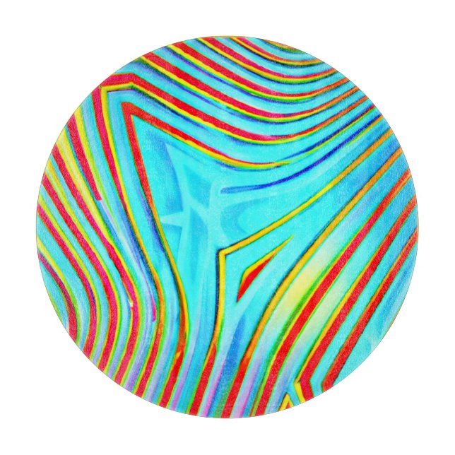 Colour Bursting Pattern Cutting Board (Front)