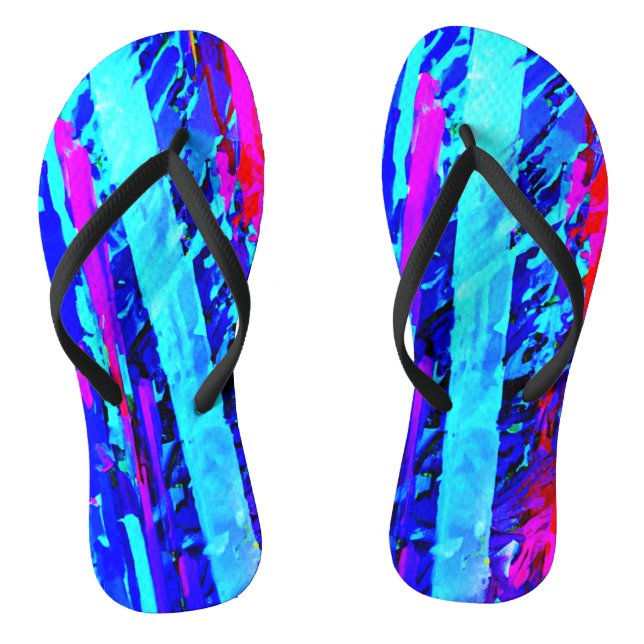 Colour Bursting Pattern Thongs (Footbed)