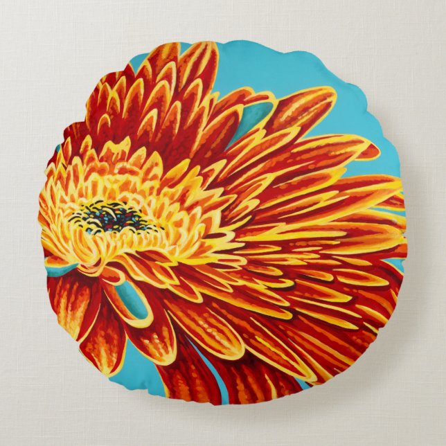 Colour Bursts I Round Cushion (Front)