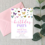 Colour Butterfly Themed Birthday Party Invitation<br><div class="desc">This is a colourful butterfly themed Birthday Party Invite.


pink purple b-day party,  butterflies bday party invites,  18th birthday invitations,  13th 14th 15th 16th 17th 18th 19th 20th 21st 22nd 23rd 24th 25th 26th 27th 28th 29th,  girly birthday,  birthday for a girl,  birthday for girls</div>