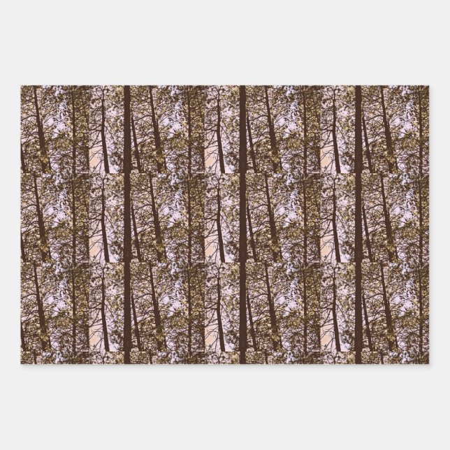 Colour by the trees wrapping paper sheet (Front 3)