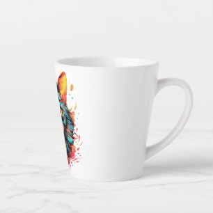 Colour cat latte mug