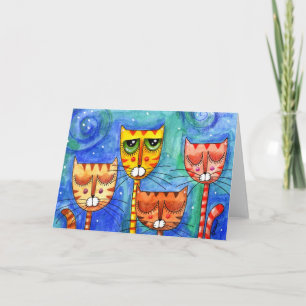 Colour Cats - Greeting Card