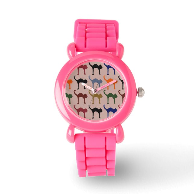 colour cats hour watch (Front)