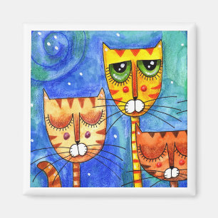 Colour Cats - Magnet