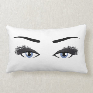 Colour Changing Eye Eyelashes Face Fashion Make Up Lumbar Cushion