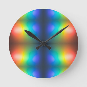 Colour Chaos abstract. Round Clock