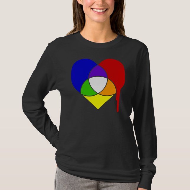 colour chart heart T-Shirt (Front)