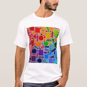 Colour Chart Rainbow Collage. Modern Abstract Art T-Shirt