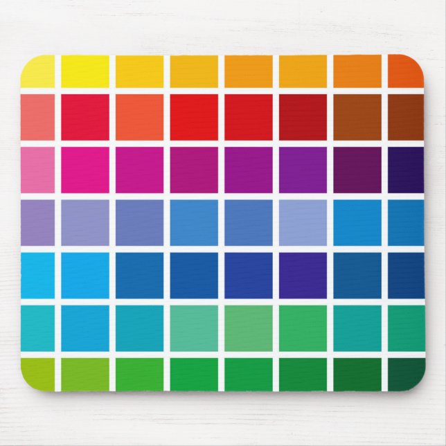 colour chart texture pattern background code palet mouse pad (Front)