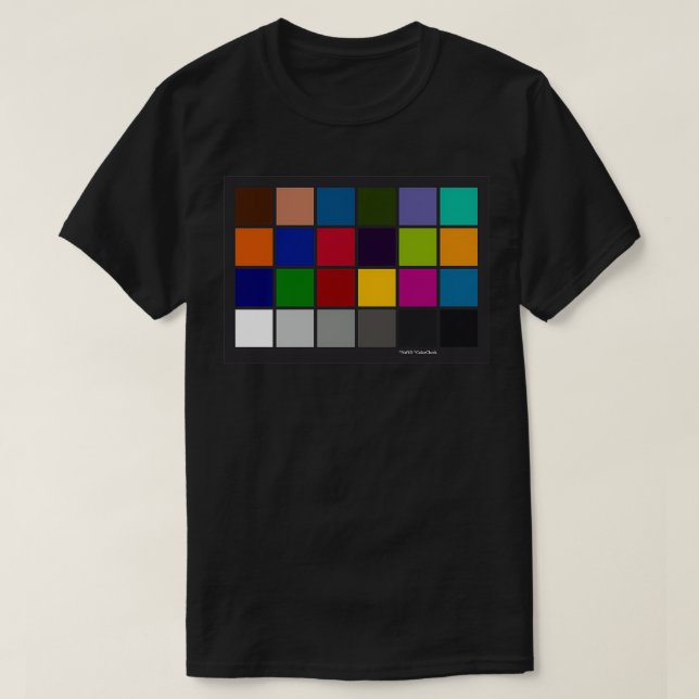 Colour Chequered Chart  T-Shirt (Design Front)