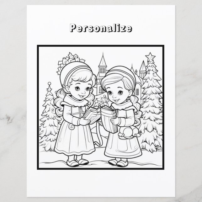 Colour Christmas Singers Paper Sheet  (Front)