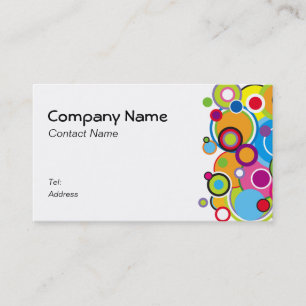 Colour Circles Business Card white