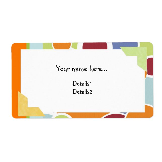 Colour Circles Name Label (Front)