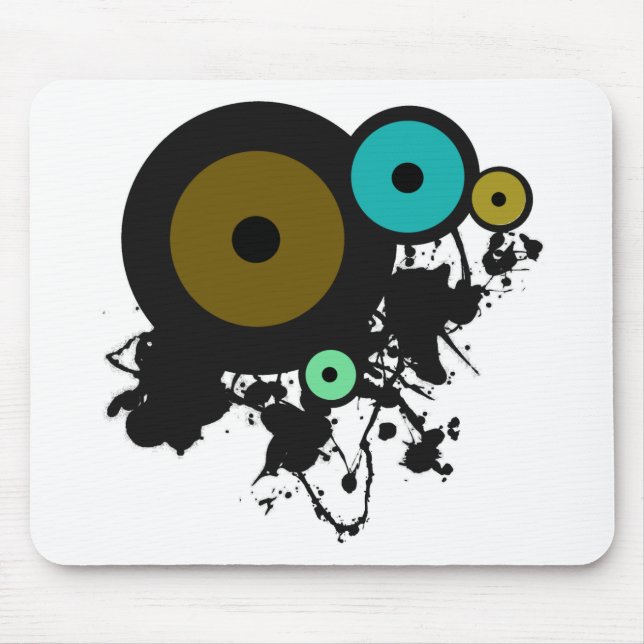 Colour Circles! Unique graphic design! Mouse Pad (Front)