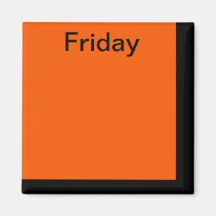 Colour Code Day of Week Magnet Calendar Visual