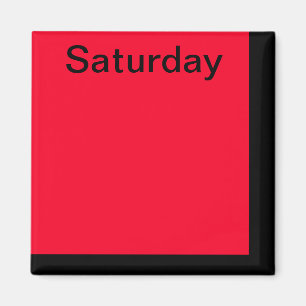 Colour Code Day of Week Magnet Calendar Visual Too