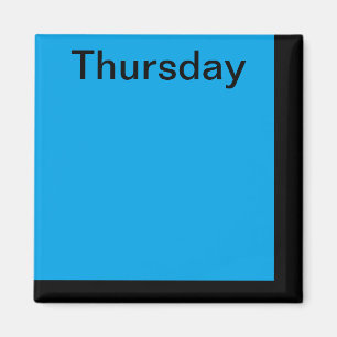 Colour Code Day of Week Magnet Calendar Visual Too