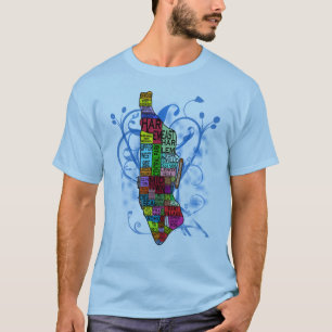 Colour Coded Manhattan Map T-Shirt