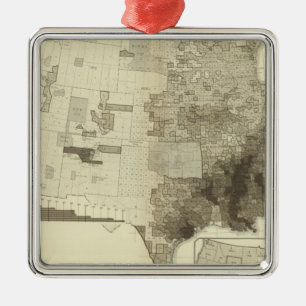 colour coded population by counties metal tree decoration