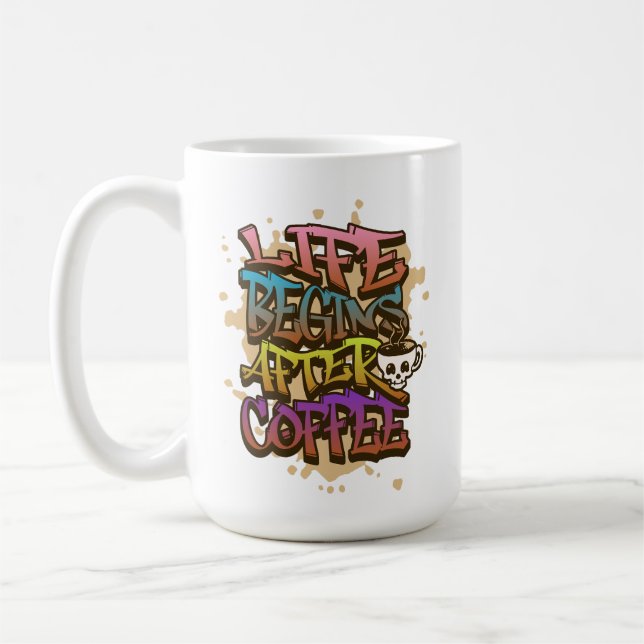 Colour Coffee Lover Coffee Drinker Gift Y2K Style Coffee Mug (Left)
