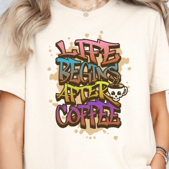 Colour Coffee Lover Coffee Drinker Gift Y2K Style T-Shirt (Creator Uploaded)