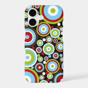 Colour Concentric Retro Circles Mod Pattern Case