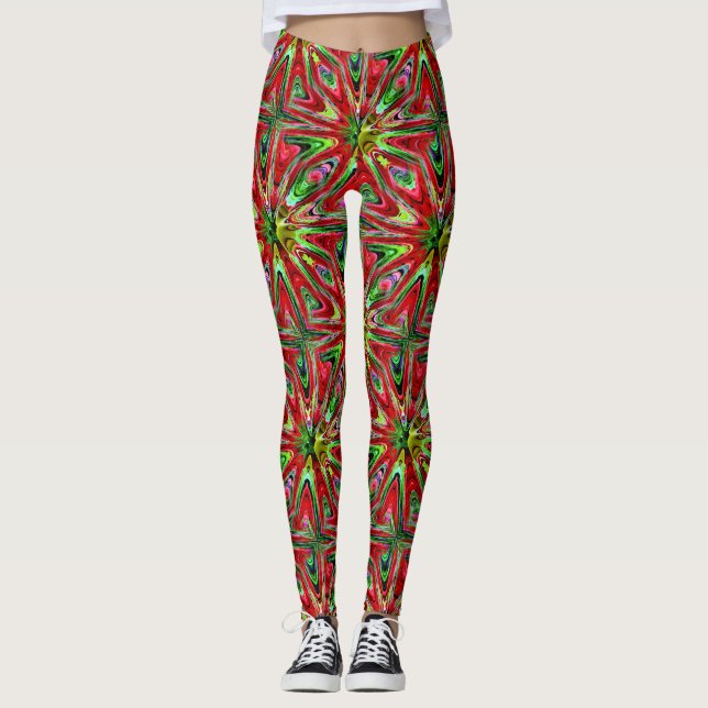Colour Confusion Abstract Pattern Leggings (Front)