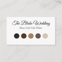 Colour Coordinated Wedding Invitation Insert Cards