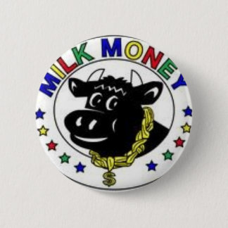 colour cow 6 cm round badge