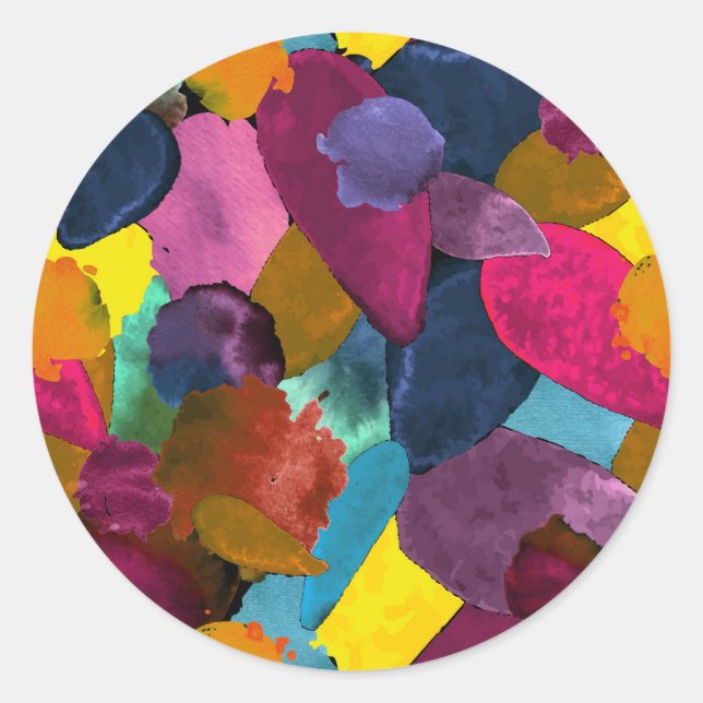 Colour crash 3 classic round sticker (Front)