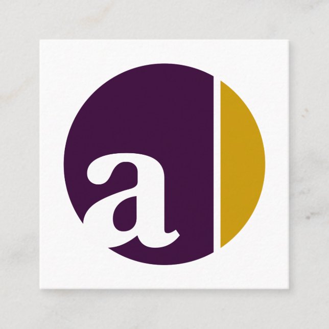 colour crush circles square business card (Front)