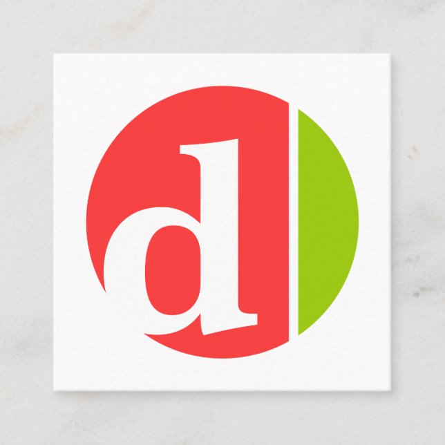 colour crush circles square business card (Front)