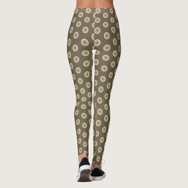 Colour Curl Abstract Pattern Champ Leggings (Back)