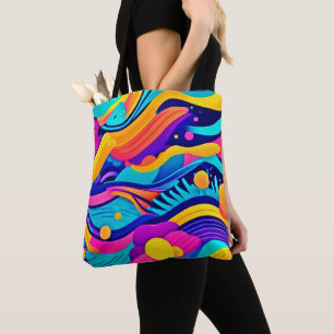 Colour Currents: A Dynamic Flow of Vibrant Hues Tote Bag