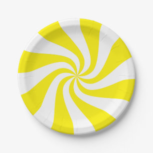 Colour Customisable Candy Cane Paper Plate