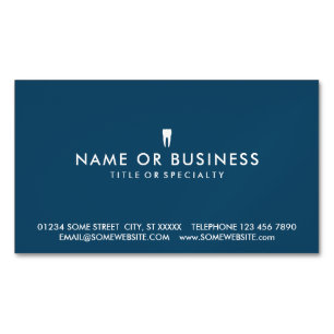 Colour Customisable Simple Dentistry Magnetic Business Card