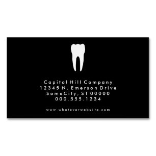 Colour Customisable Simple Dentistry Magnetic Business Card
