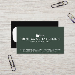 Colour Customisable Simple Electric Guitar Busines Business Card